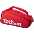 Теннисная сумка Wilson SUPER TOUR RED (9 ракеток) арт. арт. WR8010501001