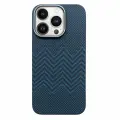 Кевларовый чехол с MagSafe DiXiS Carbon Case для iPhone 15 Pro (BL15Pro-WM-1B) Синий+Черный