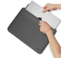 Чехол для MacBook Pro 13.3/Air 13.6/Pro 14.2, Recci Dream Series Inner Bag, Полиуретан под кожу, Серый космос