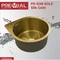 Кухонная мойка Premial PR 4249 Sole (420*496) 3мм Silk Gold