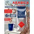 Кофе в зернах AltaRoma Arabica, пакет с клапаном 1 кг x 6 шт.