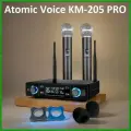 Atomic Voice KM-205 PRO - радиосистема вокальная, 2 беспроводных радиомикрофона, Jack 6.3, XLR x 2