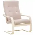 Кресло мягкое в спальню Leset Альс, Слоновая кость, ткань Tesla beige (бежевая)