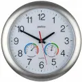 Настенные часы PF-WC-021, круглые д. 36 см, серебряный корпус / белый циферблат