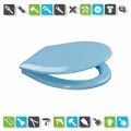 Сиденье для унитаза Orio К-02 универсальное, голубое