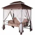Качели-беседка Удачная мебель Севилья, металлические, коричневый