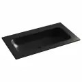 Накладная раковина Ceramicanova Grace прямоугольная без отверстия под смеситель черная матовая 81 см CN7012MBwx