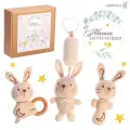 Крошка я, подарочный набор для новорожденных, 3 предмета, зайчик SL-07269A