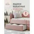 Ящики Romack Donny, выдвижные, на колесиках, для кровати, 2 шт, розовые