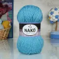 Пряжа Sport wool Nako, гол. лагуна - 6199, 25% шерсть, 75% премиум акрил, 5 мотков, 100 г, 120 м.