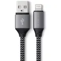 Кабель Satechi с Type-A на Lightning. Длина 25 см. Цвет: серый космос.