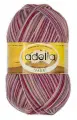 Пряжа Adelia JAKE 75% шерсть, 25% нейлон №24 сиреневый-лиловый-бордовый-кремовый - 5 мотков по 100 г
