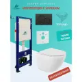 Унитаз AZUMA Primavera Tornado 3.0, подвесной, антигрязевой, с инсталляцией, + клавиша смыва.
