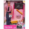 Кукла DEFA Учитель, в рубашке в бело-розовую клетку, ученица на уроке