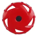 Колпак колеса R-22.5 заднего пластик (красный) (вентилятор)ТТ