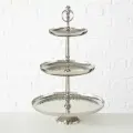 Этажерка для сервировки дэния, алюминий, трехъярусная, серебряная, 31х48 см, Boltze 7066100