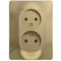 Розетка 2-я б/з (в сборе с рамкой) Glossa Schneider Electric, Титан (комплект из 10 шт)