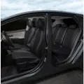 Комплект чехлов Автопилот Алькантара Hyundai Creta II с 21г. (с подлокотником) Черный + Черный
