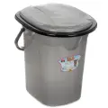 Биотуалет ведро-туалет пластик DDStyle Дуня 19 л серебристый для дачи и кемпинга