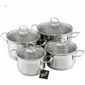 Набор посуды Кухар Лотос Классика 8пр. ст. кр. нержавеющая сталь, для всех типов плит