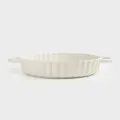 Форма для запекания, 22 см, керамика, круглая, молочная, Ivory kitchen