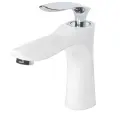 Смеситель для раковины Grocenberg GB2001WC Белый Хром, современный стиль