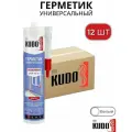 Герметик KUDO KSK-101 силиконовый универсальный белый 280мл 12 штук