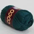 Пряжа VITA cotton COCO Vita, морская волна - 113, 100% мерсеризованный хлопок, 5 мотков, 50 г, 240 м.