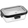 Контейнер для еды и продуктов стеклянный, прямоугольный, 400 мл