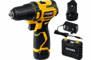 STEHER 12 В, 35 Н·м, 2 АКБ (2 А·ч), бесщеточная дрель-шуруповерт, кейс (CDB-120-2)