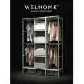 Вешалка напольная для одежды WELHOME 4 полки, 173х125х43 см, белый