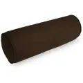 Декоративная подушка-валик Велюр - канвас коричневый, 15х47 см.