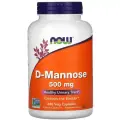 NOW D-Mannose 500 mg, Д-манноза, для очищения мочевыводящих путей, 240 капсул