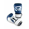 Перчатки боксерские Rage fight gear сине-белый кож/зам - Rage - Синий - 10 oz