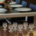 Хрустальные рюмки на ножке для водки, ликера, наливок и настоек, 15 мл. набор 6 шт. Неман 1000/1, 5290/15гр золото