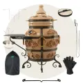 Комплект тандыр ЭКОтандыр-Гранд со столиком, слоновая кость