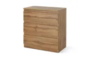 Комод напольный Hoff Stern, 78,2х85,7х43,3 см, с 3 ящиками, для гостиной, матовый фасад, ЛДСП, цвет дуб вотан