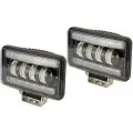 Светодиодные фары дополнительного ближнего света с ДХО комплект 80 Вт/ ПТФ/ противотуманки/ 12-24В