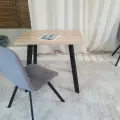 Письменный стол Ник. Цвет Дуб. 80*60 см. Черные ножки