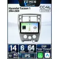 Магнитола Hyundai Tucson 1 2004-2009 Teyes CC4L 6/64GB, 8-ми ядерный процессор, IPS, DSP, 4G, Wi-Fi, CarPlay, 2DIN