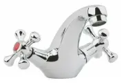 Смеситель для умывальника оптима двухвентильный