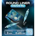 WJX ULTRA Картриджи для тату и татуажа Round Liner 08/03 RL 0,25 мм модули для перманентного макияжа