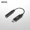 Адаптер для микрофона BOYA BY-K4 с 3.5mm TRS Female на Type-C 0.1м, черный