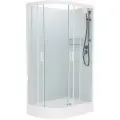 Душевая кабина Frank F418R М White правосторонняя б/к низкий поддон