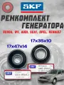 Комплект подшипников SKF 6003 6303 для генератора BOSCH на автомобили Skoda, Volkswagen, Audi, Seat, Opel, Renault