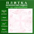 Плитка потолочная декоративная с цветочным рисунком из пенополистирола экструдированная