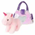 Мягкая игрушка Единорог 18 см в сумочке с пайетками