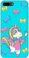 Силиконовый чехол на Apple iPhone 8 Plus / 7 Plus / Эпл Айфон 7 Плюс / 8 Плюс с рисунком Lady Unicorn Soft Touch бирюзовый