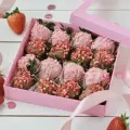 Набор клубники в шоколаде, 16-25 штук - вкусный и красивый подарок для девушки, парня, жены, сестры, коллеги