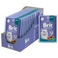 Влажный корм для стерилизованных кошек Brit Premium Утка с яблоком 14 шт. х 85 г (кусочки в желе)